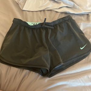 Nike shorts. 2 layers. Gray/ice blue